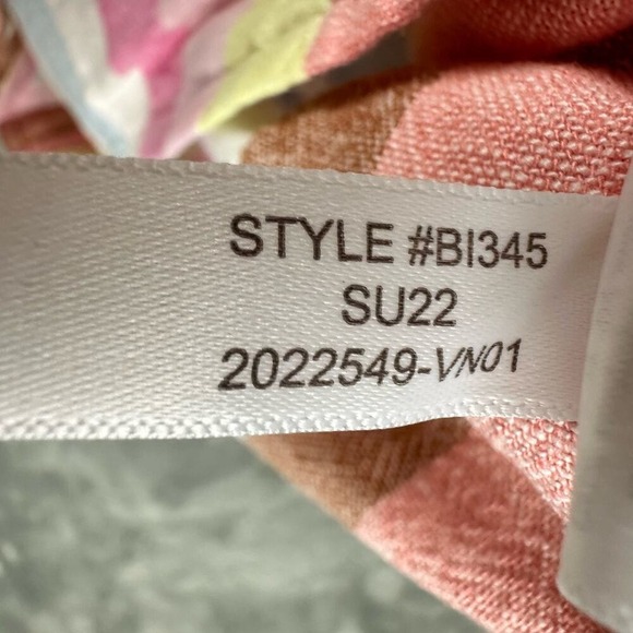 J. Crew Striped Linen Blend Ruffle Strap Button Front Tank Top XXL - Picture 5 of 9